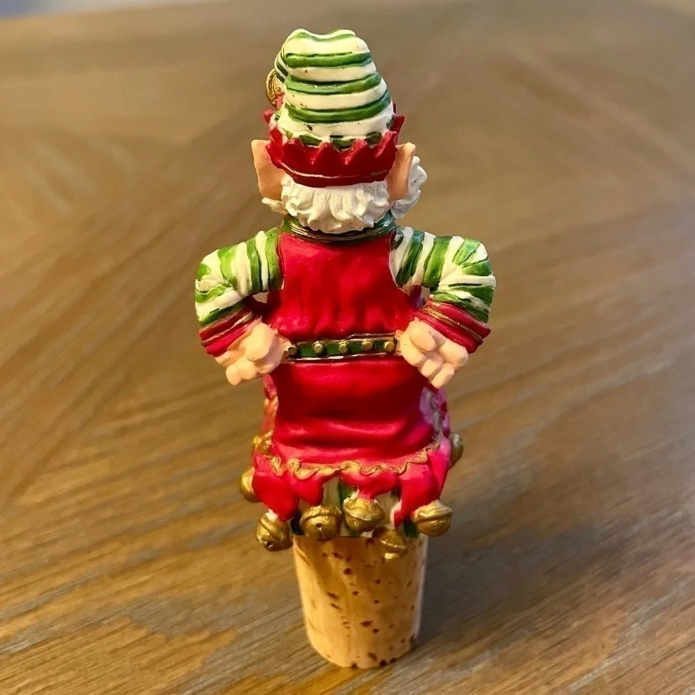 New in Box Christmas Elf Bottle Stopper